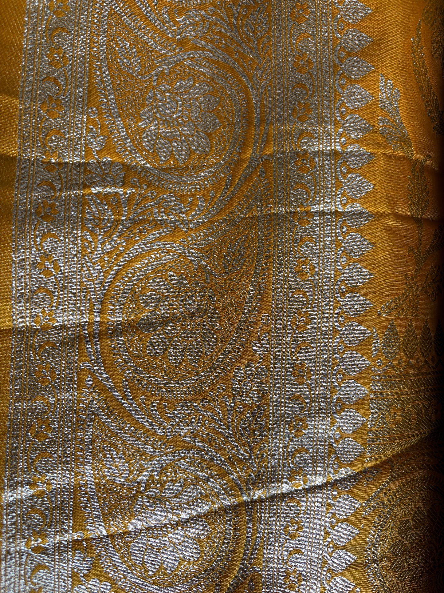 Mustard Yellow Gold Soft silk Saree