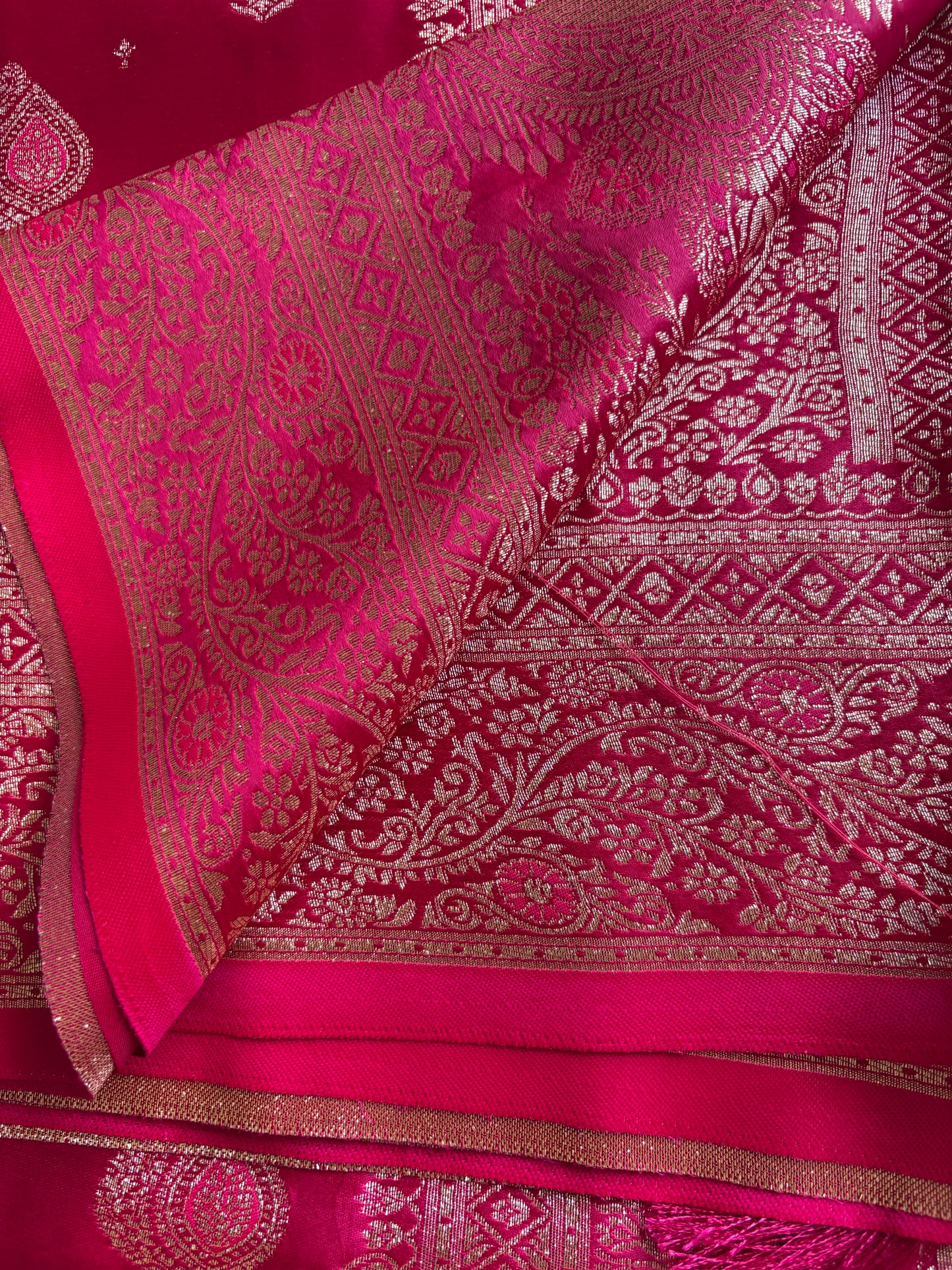 Rani Pink Soft Silk Saree