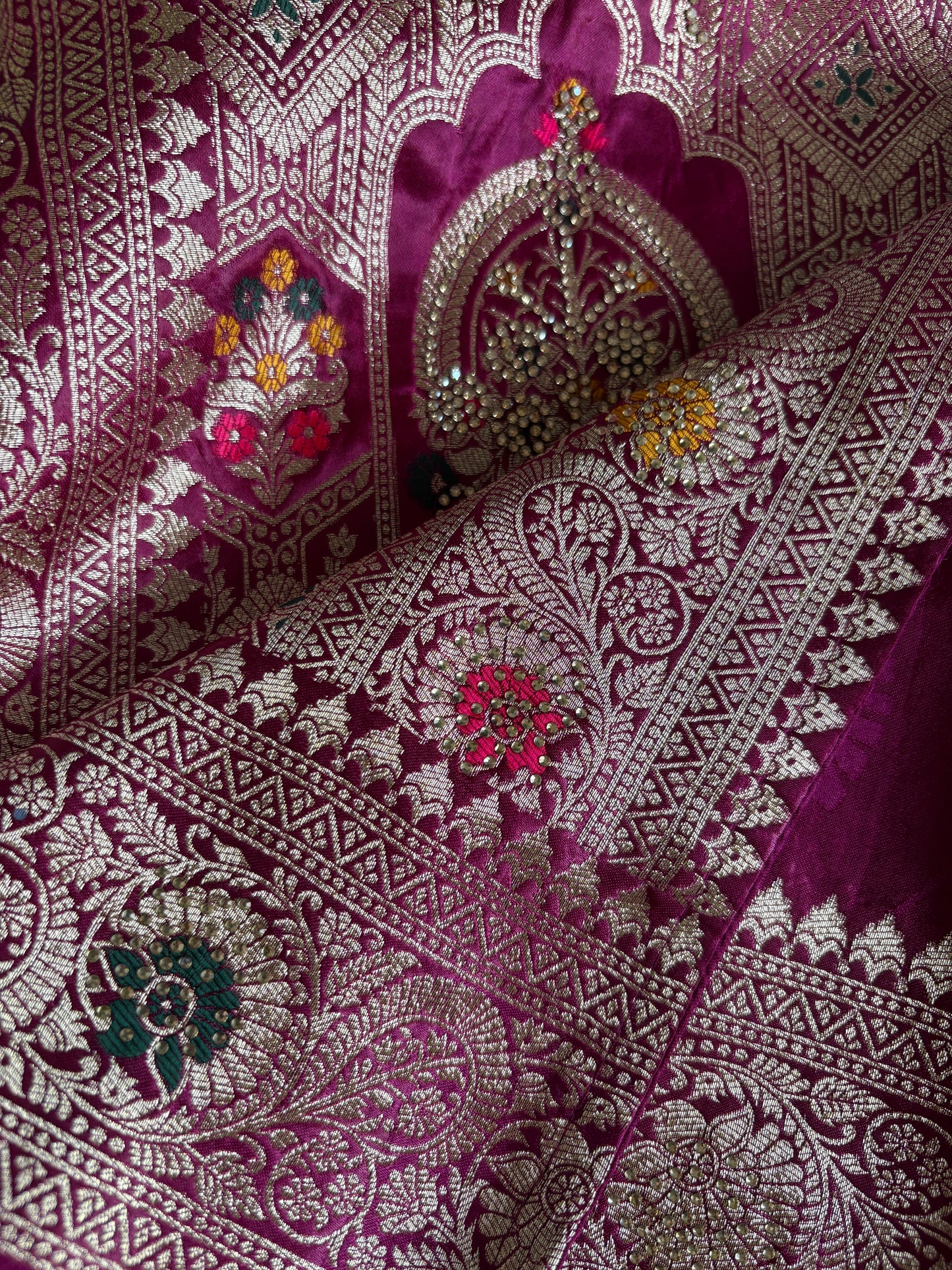 Magenta Pink Soft Silk Saree
