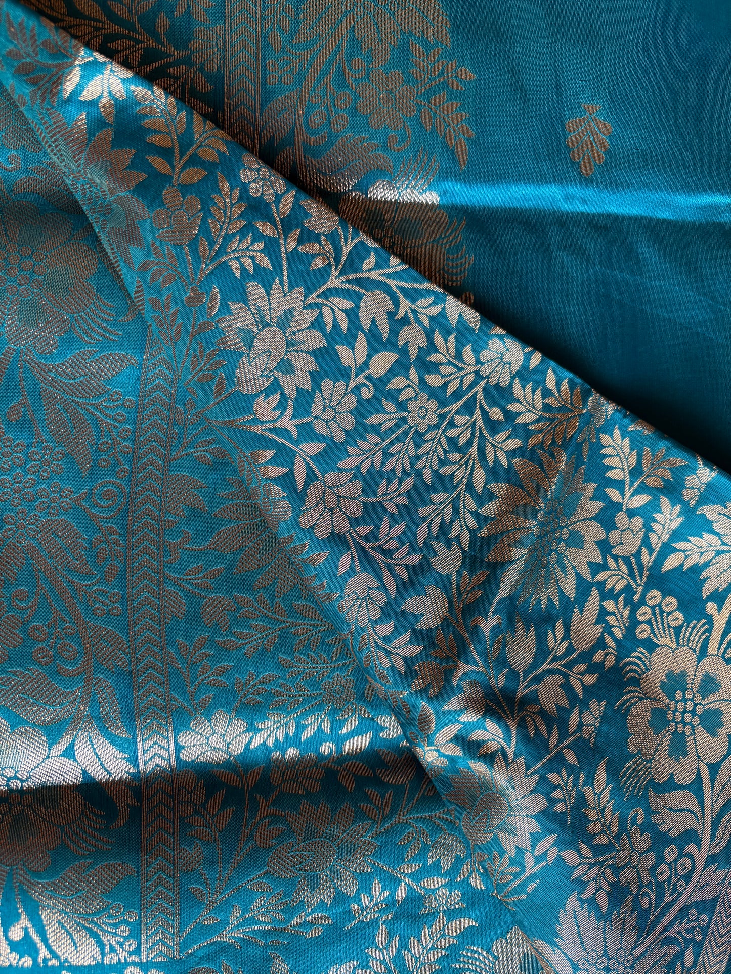 Royal Teal Soft Silk Saree