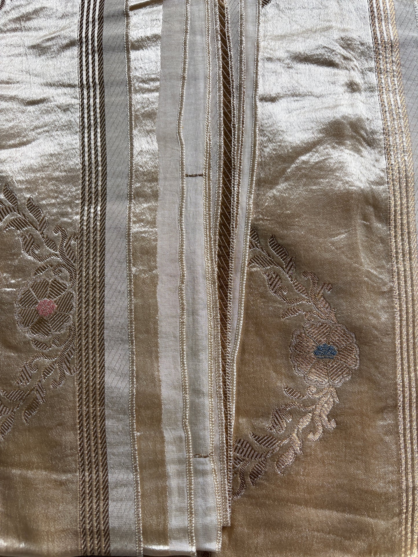 Off-White / Ivory soft Banarasi Silk Saree