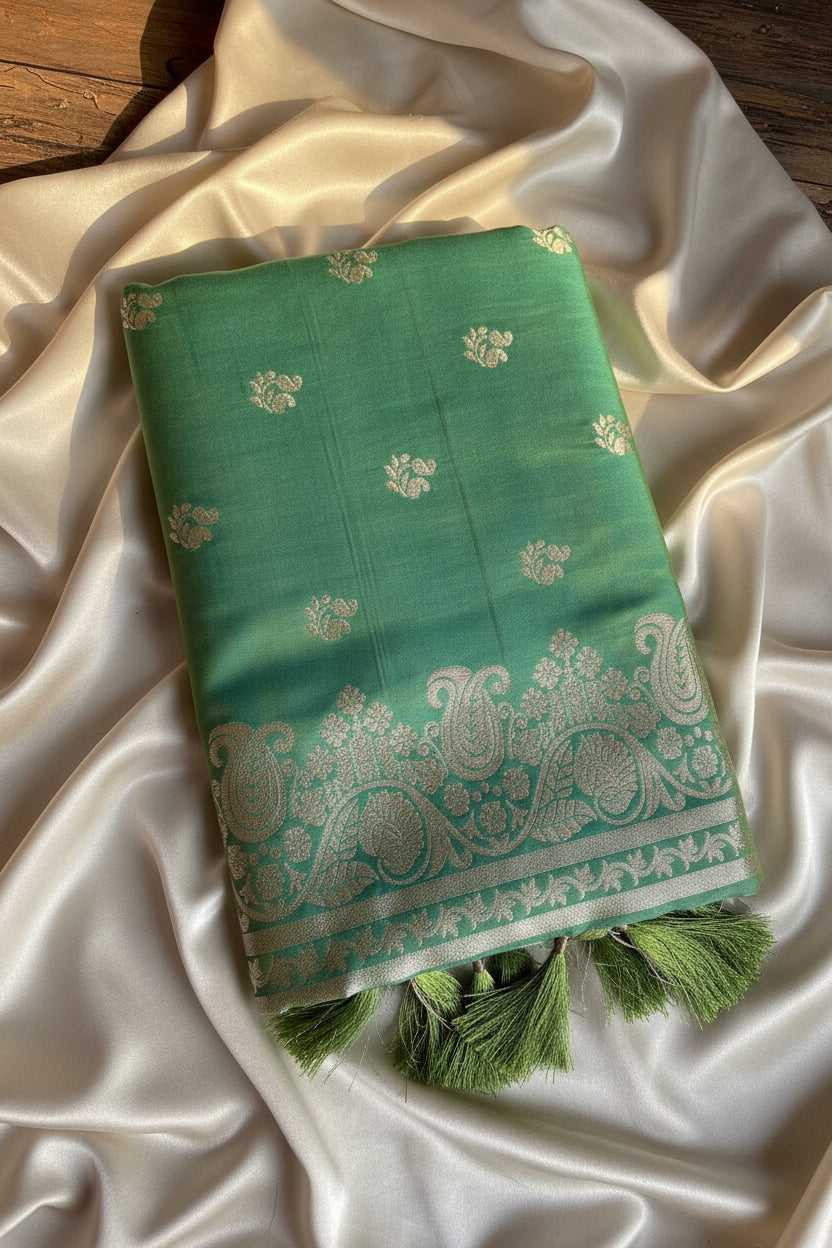 Mehendi Green Soft Silk Saree