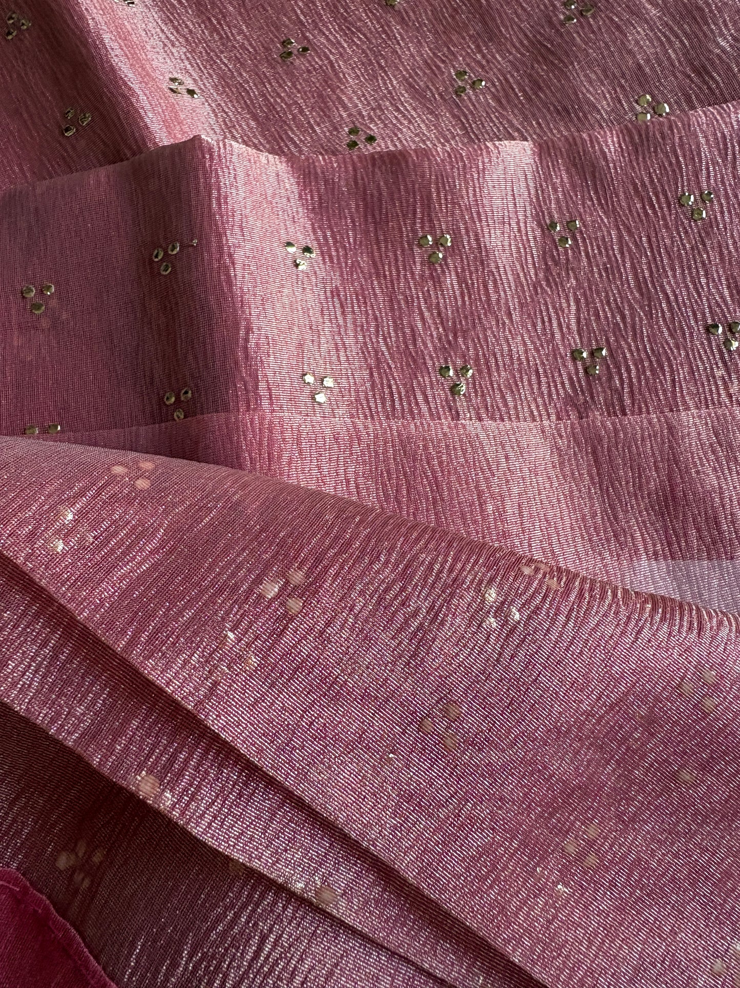 Wine/Maroon Pure Tissue Silk Saree