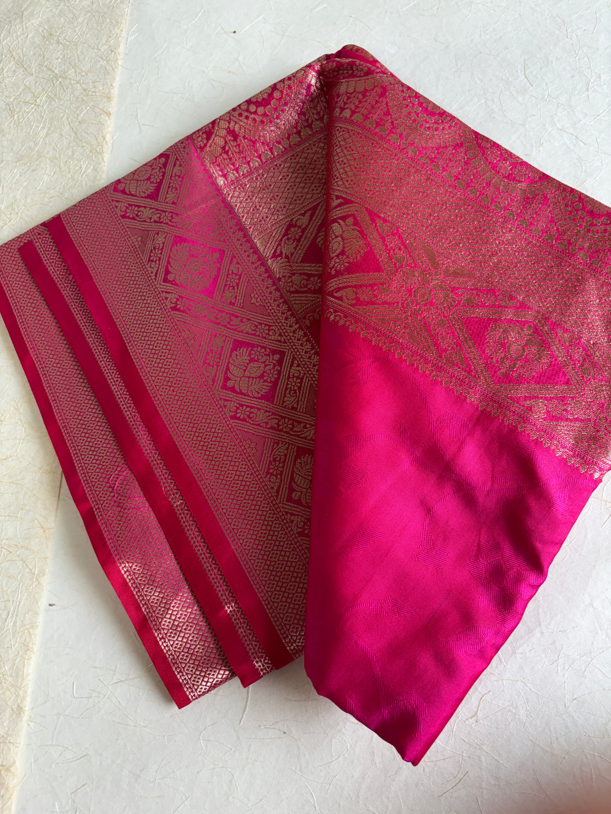 Rani Pink Soft Silk Saree