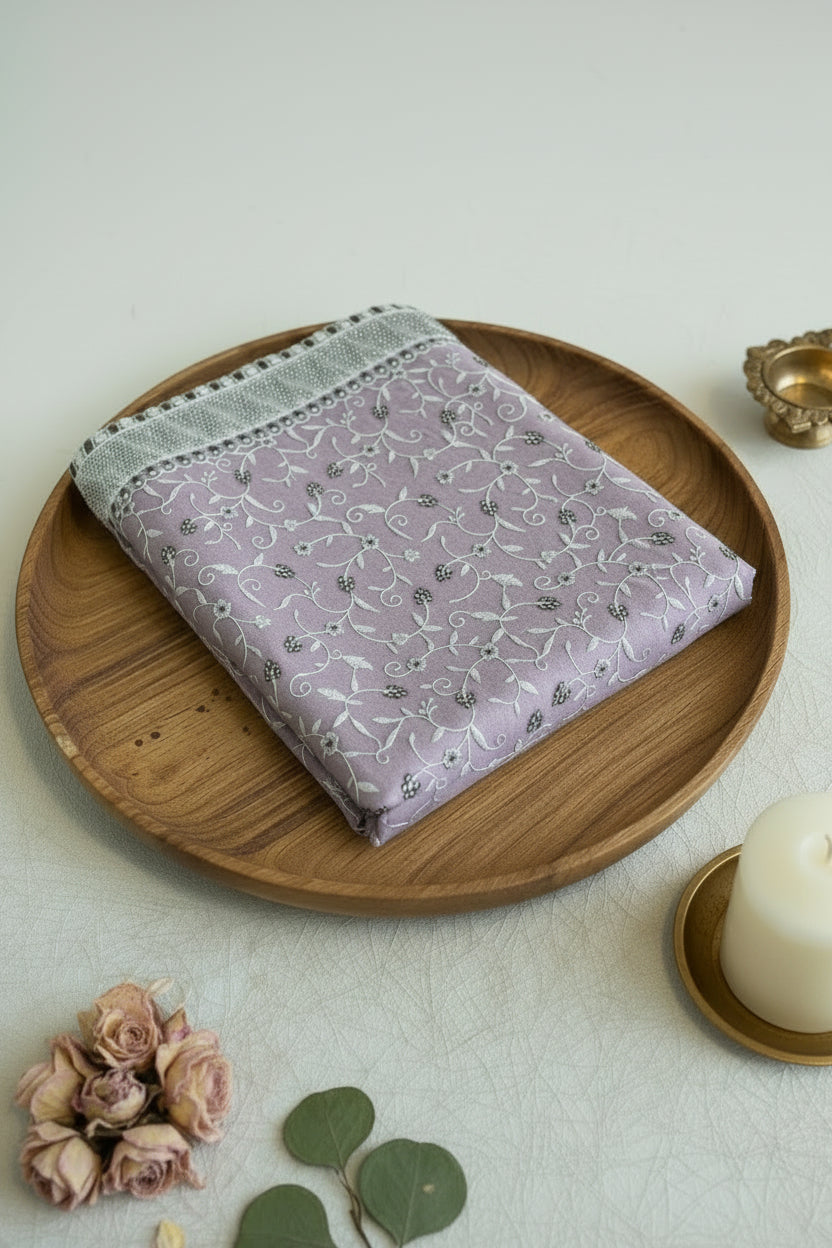Lilac Georgette Saree