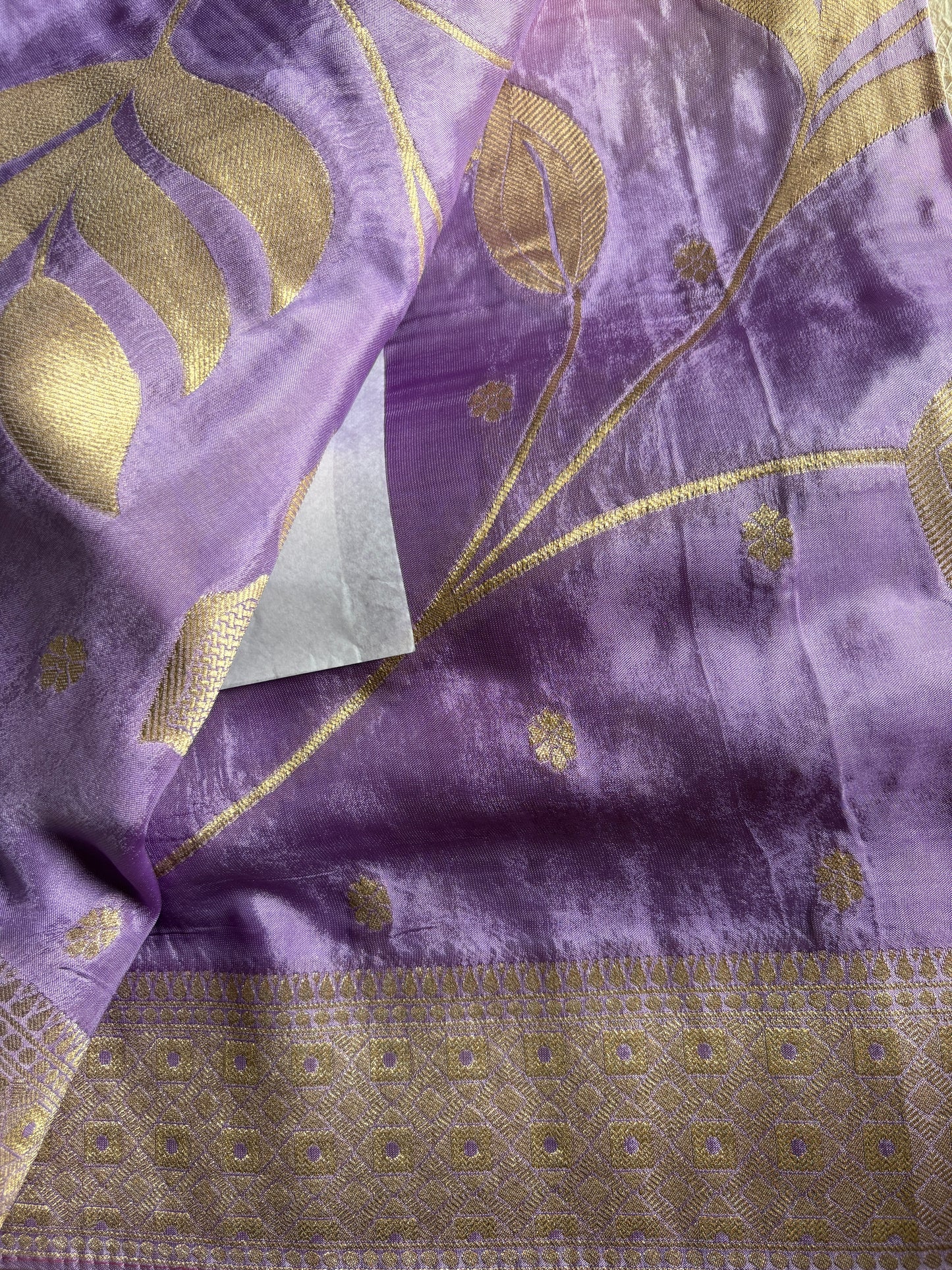 Lavender & Mauve Dual-Tone Silk Saree