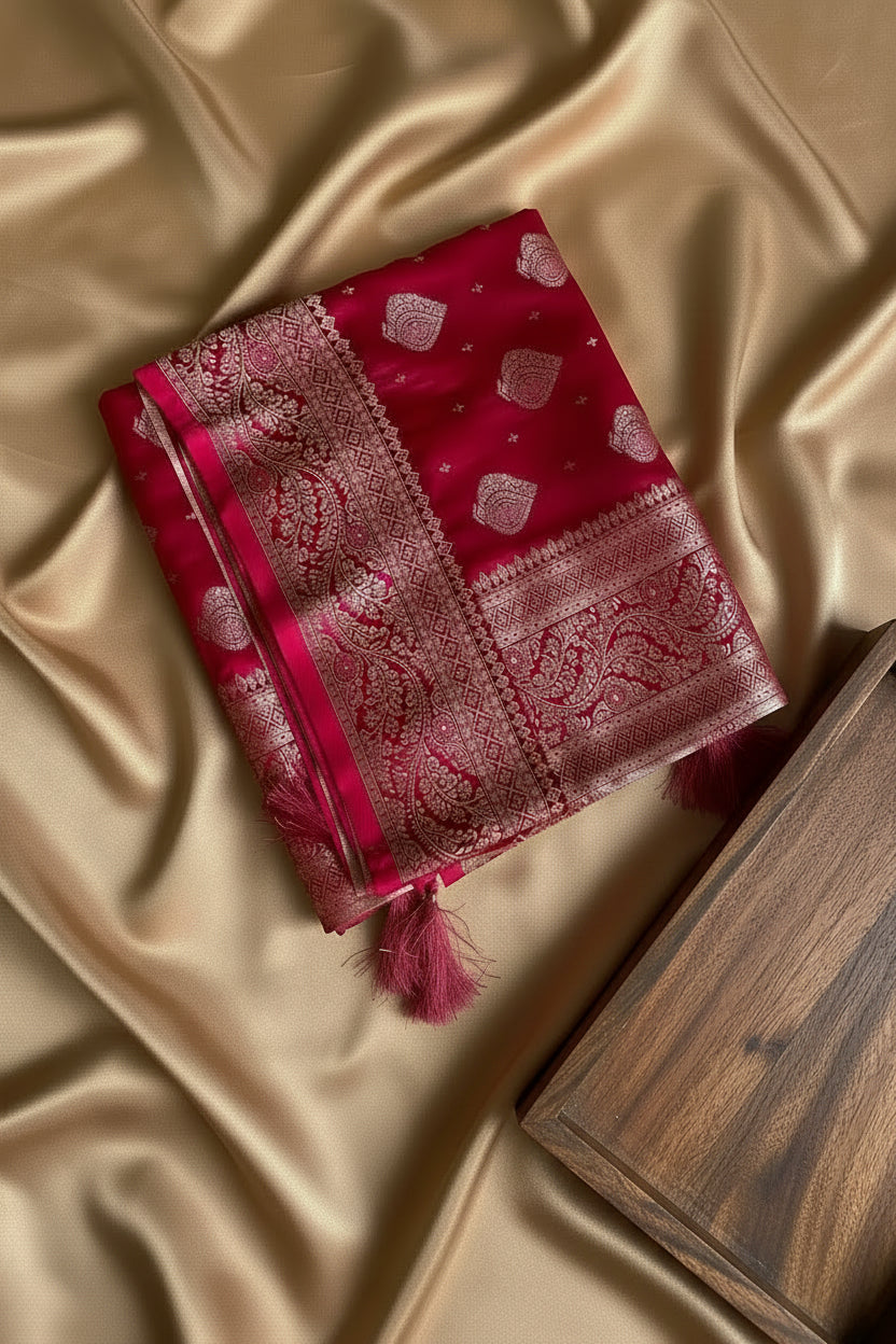 Rani Pink Soft Silk Saree