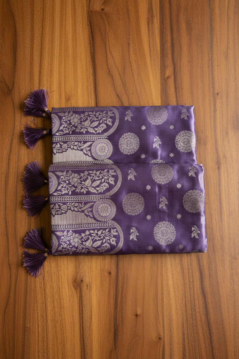 Royal Purple Jamun Soft Silk Saree