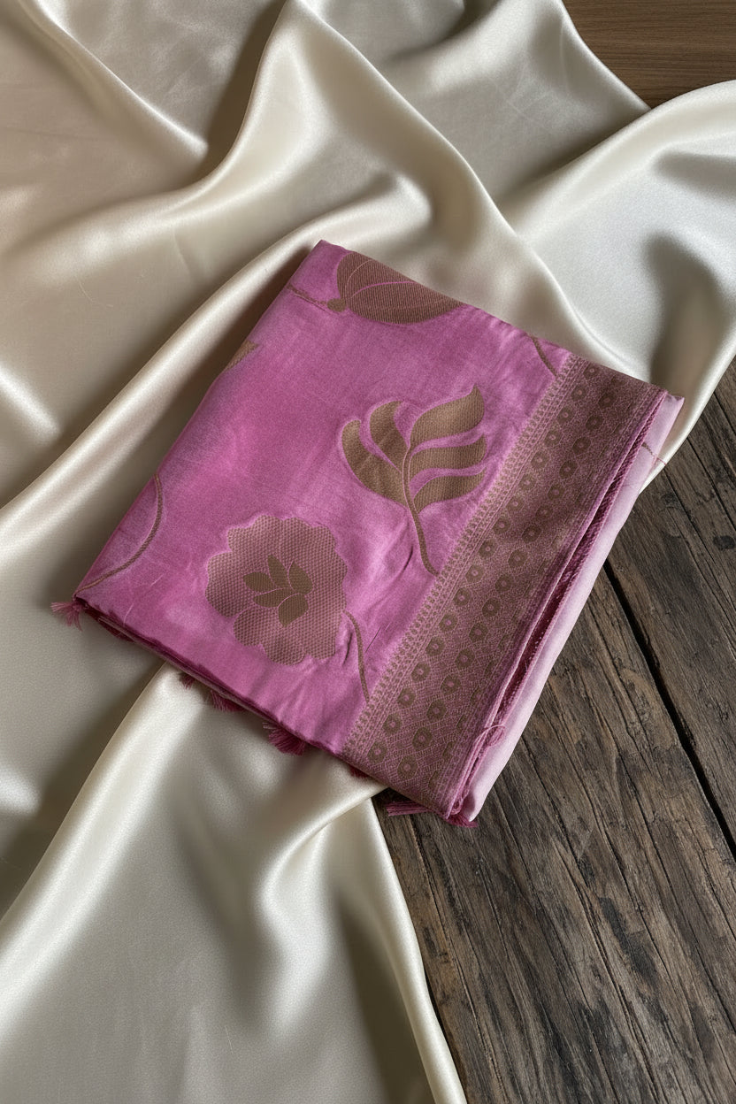 Lavender & Mauve Dual-Tone Silk Saree