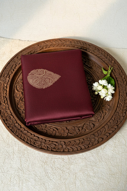 Deep Maroon Soft Silk Saree