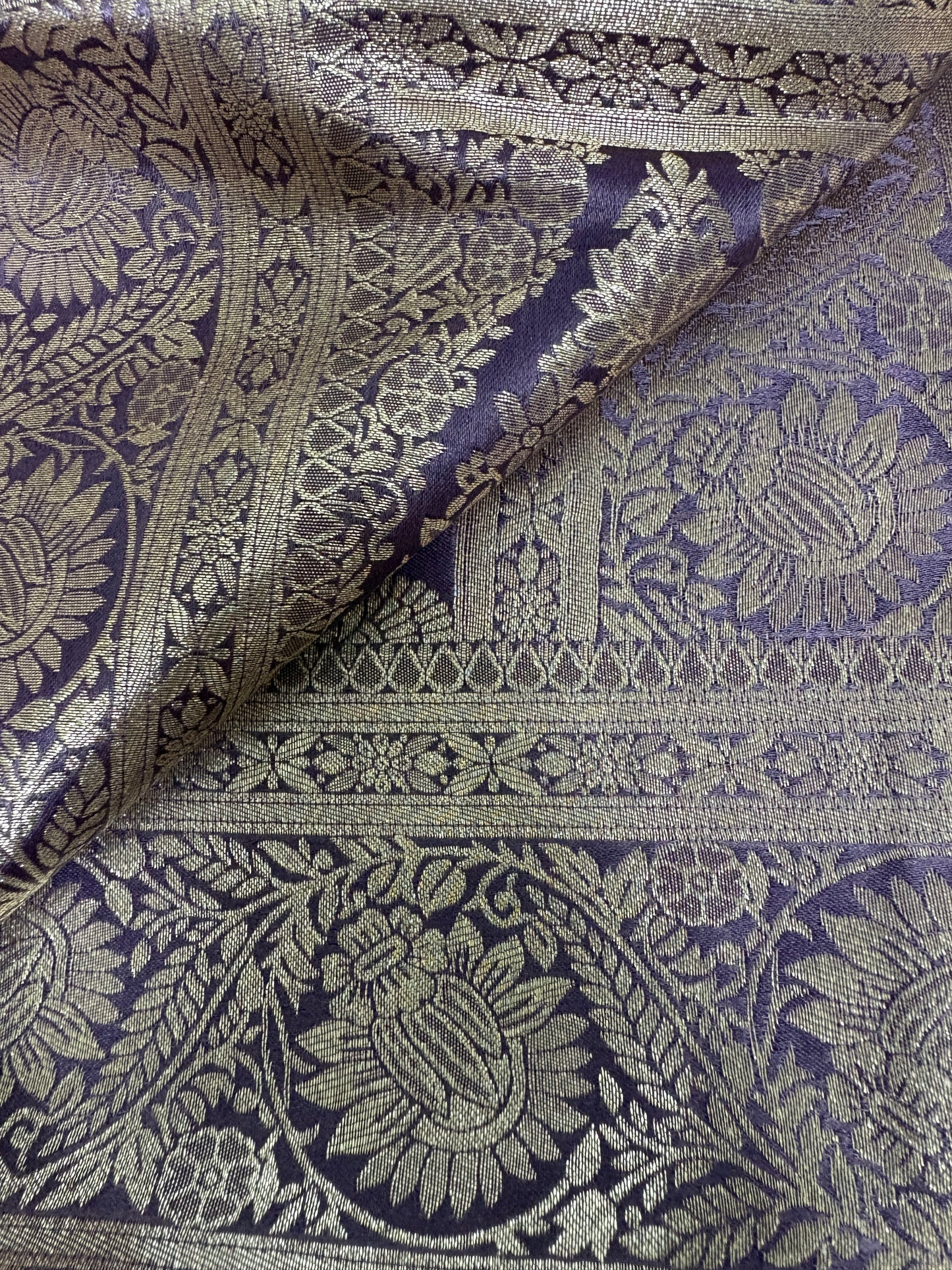 Lavender Banarasi Saree