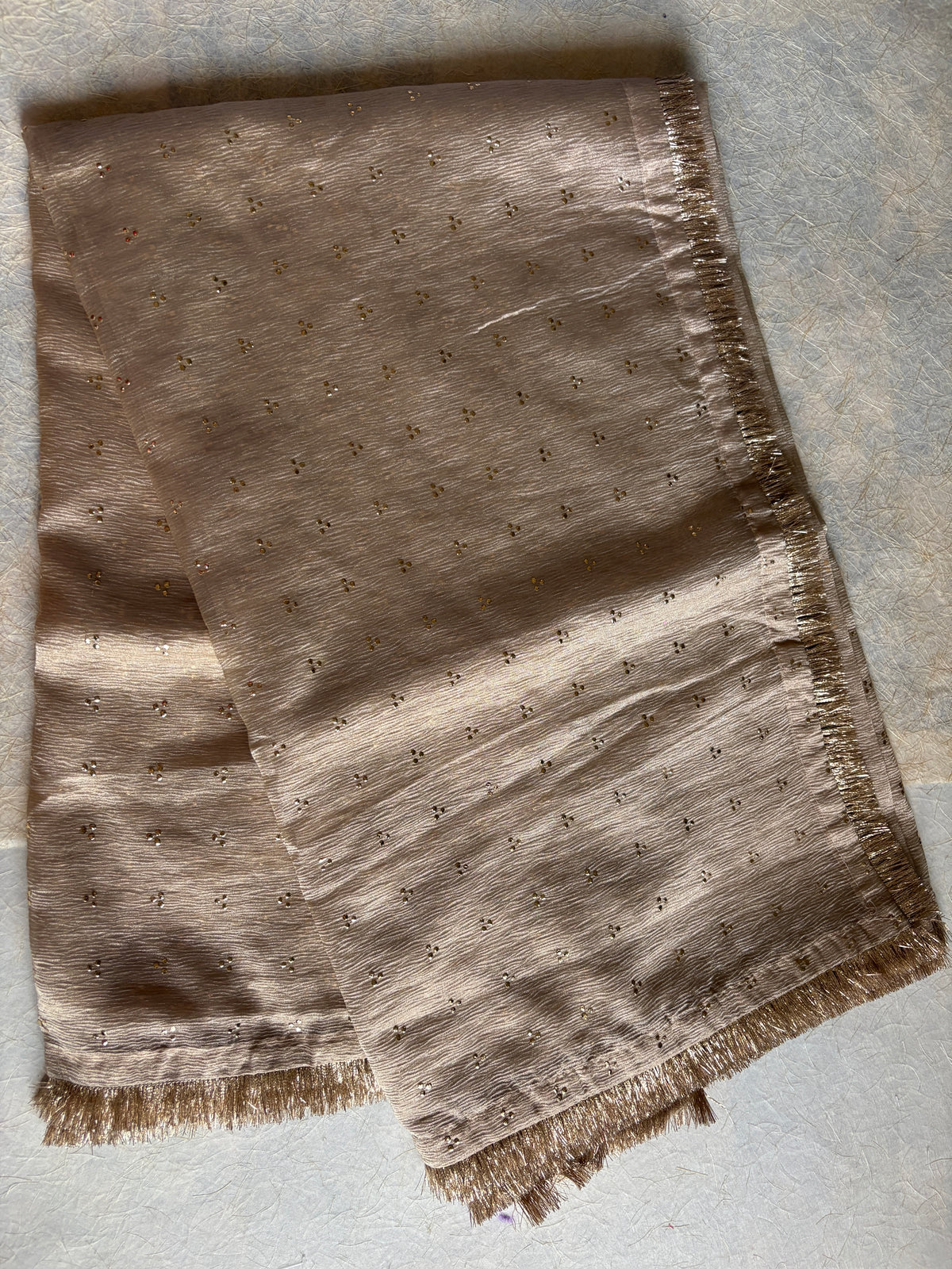 Antique Gold Pure Tissue Silk Saree
