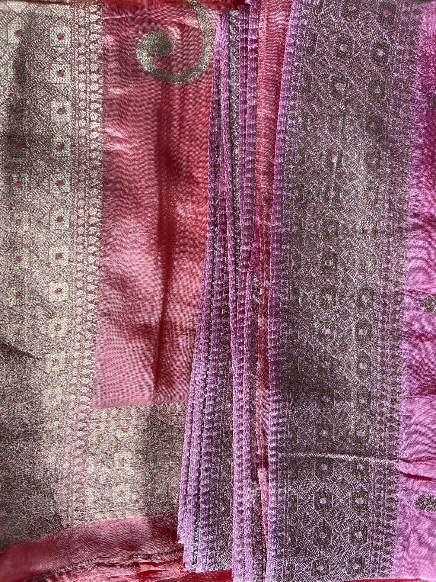 Onion Pink / Dusty Mauve Pure Banarasi Silk Saree