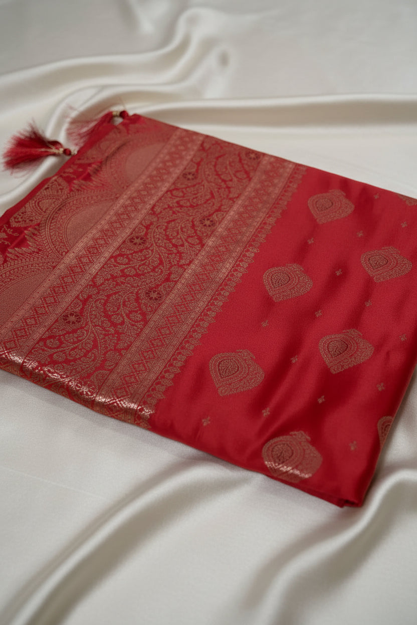 Red Banarasi Silk Saree