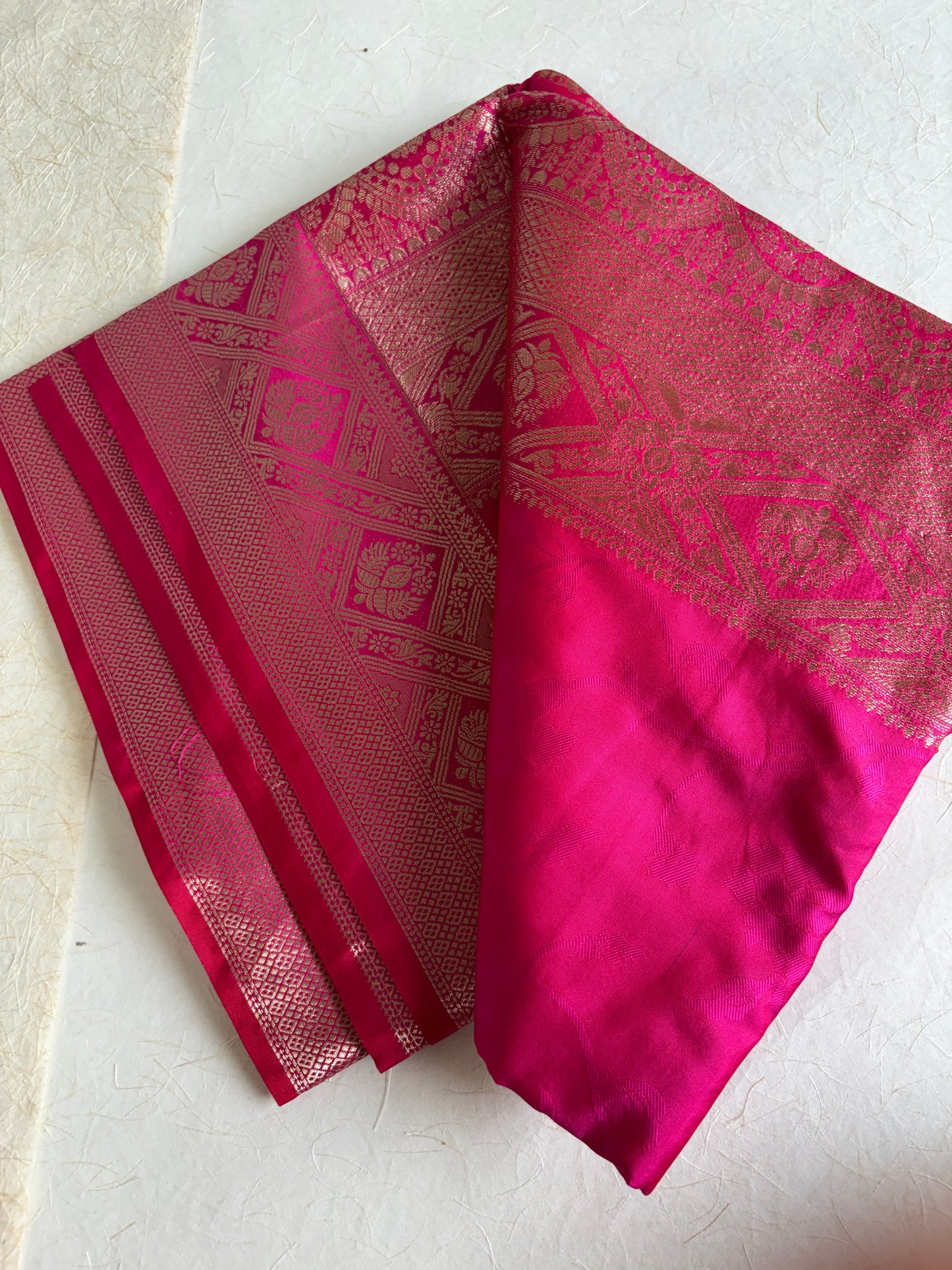 Rani Pink Soft Silk Saree