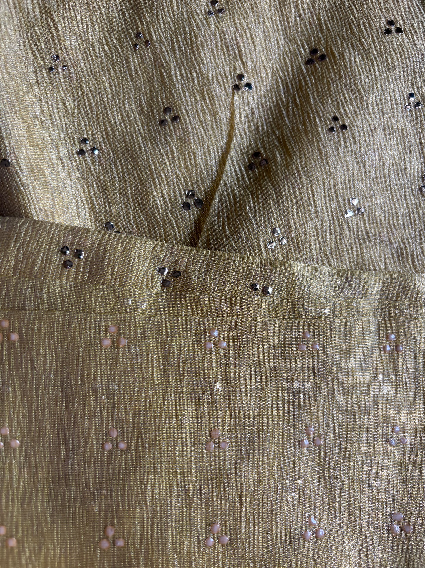 Antique Gold Tissue Silk Saree