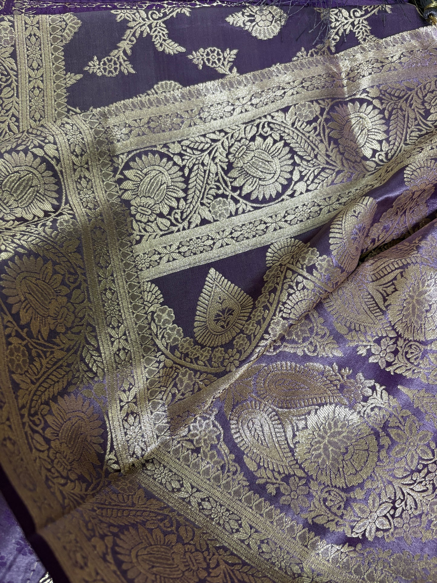 Lavender Banarasi Saree