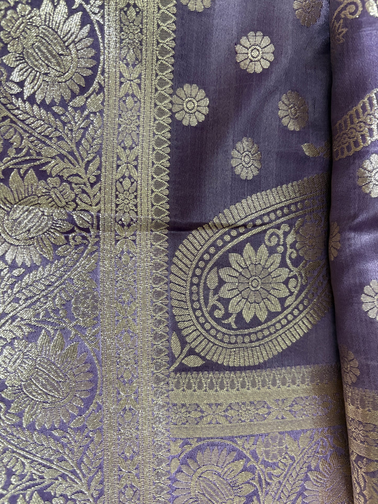 Lavender Banarasi Saree