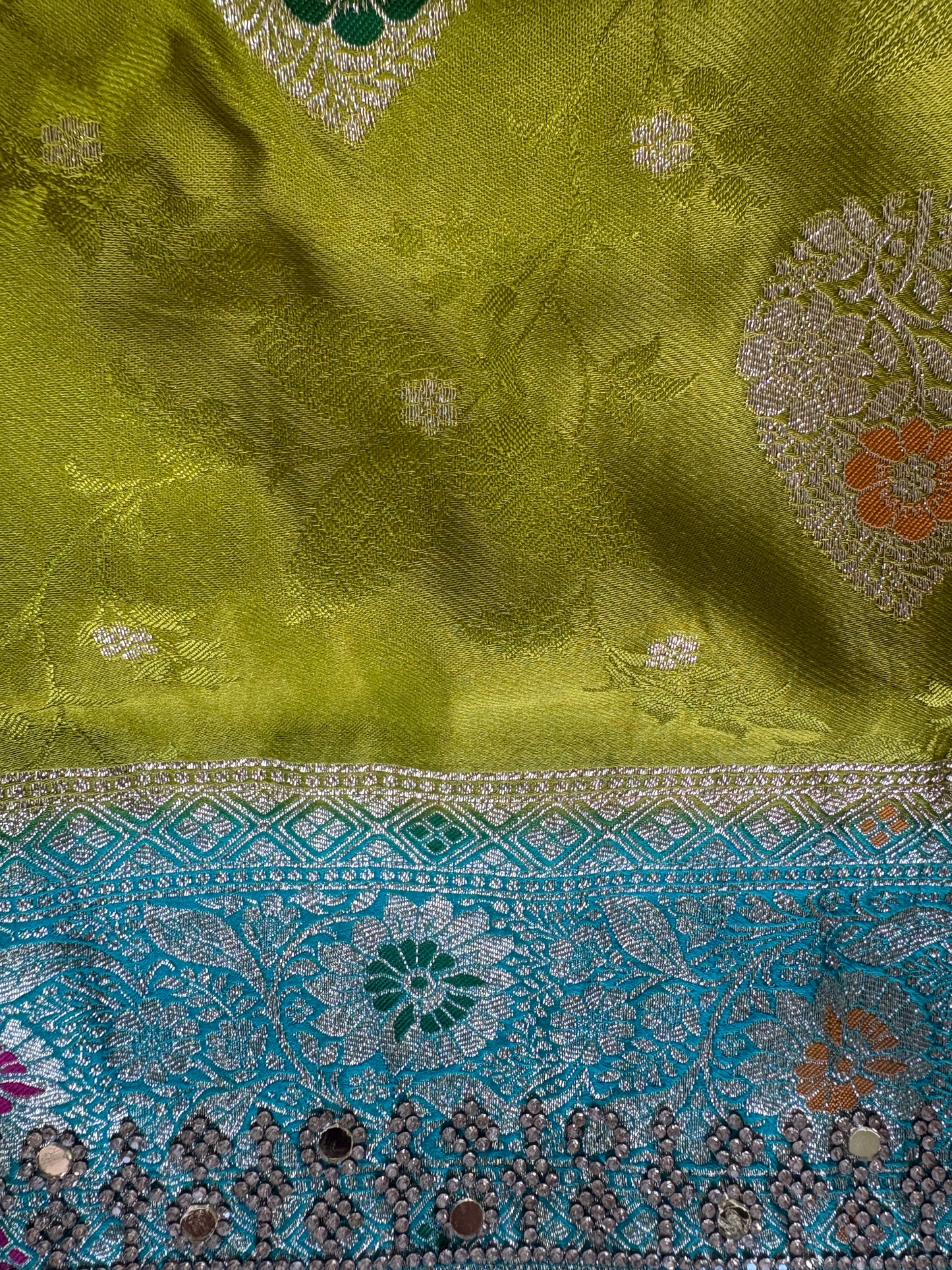 Mustard Yellow Banarasi Saree