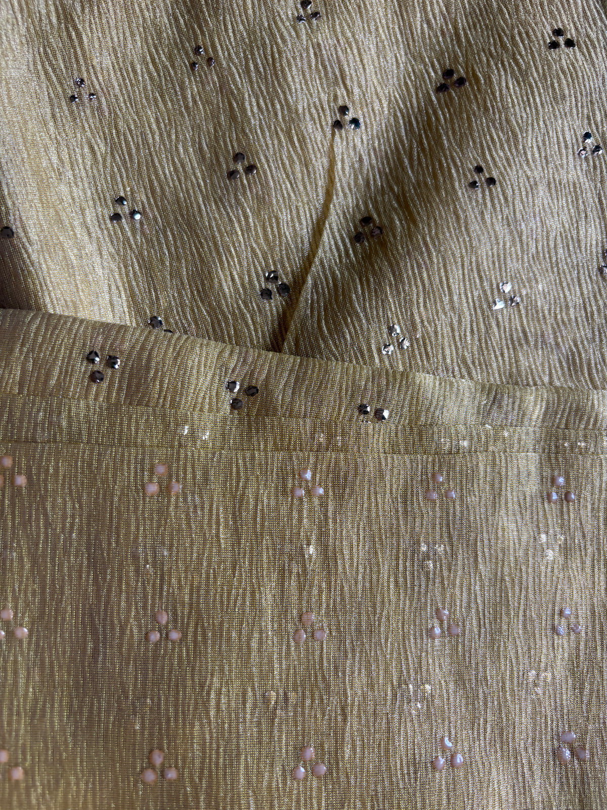 Antique Gold Pure Tissue Silk Saree
