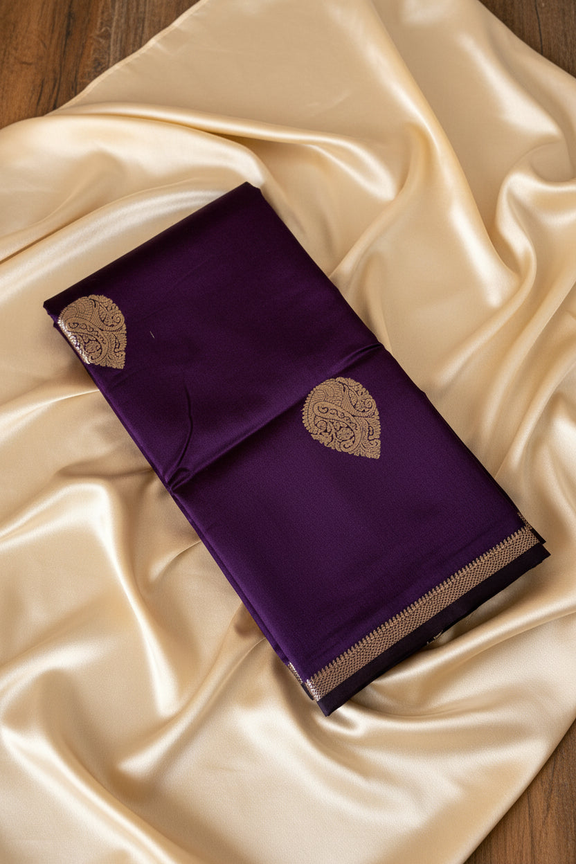 Deep Purple Soft Silk Saree