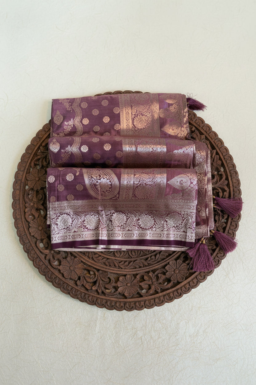 Royal Purple  Soft Silk Saree