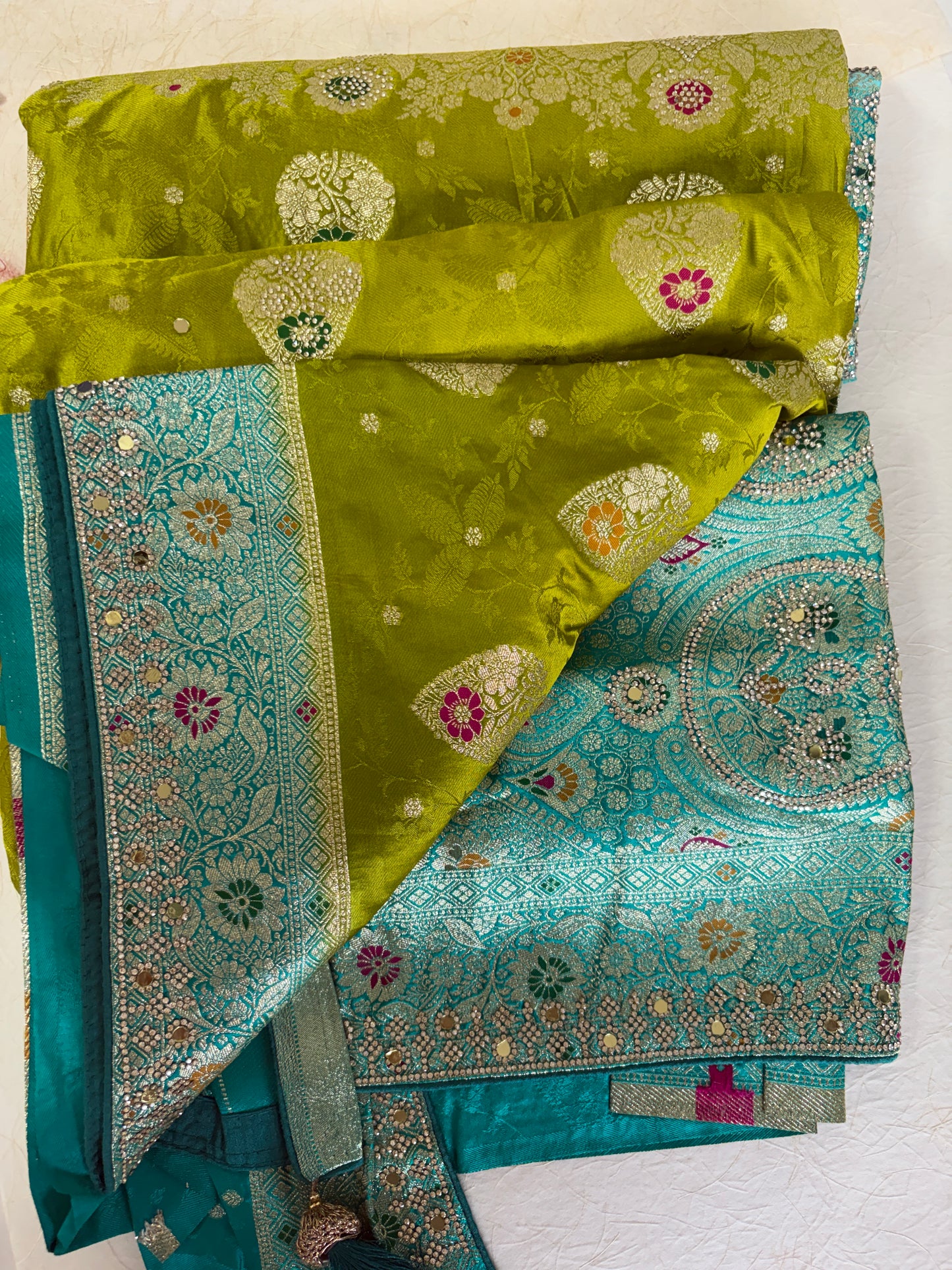 Mustard Yellow Banarasi Saree