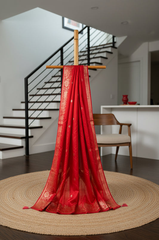 Bridal Red Soft Silk Saree
