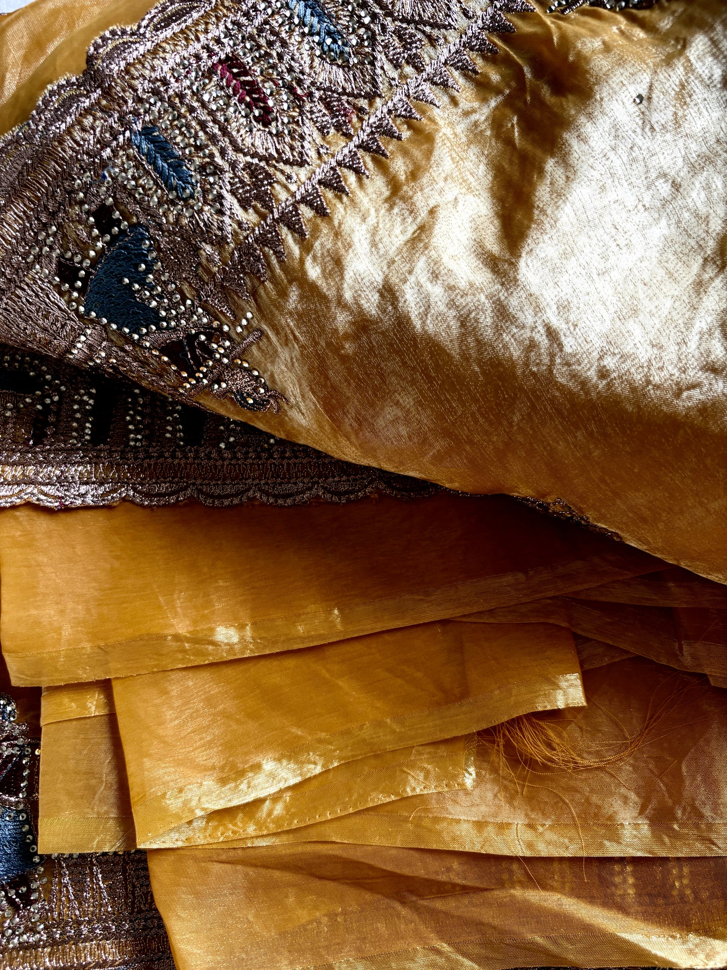 Mustard Gold soft pure Tissue Saree