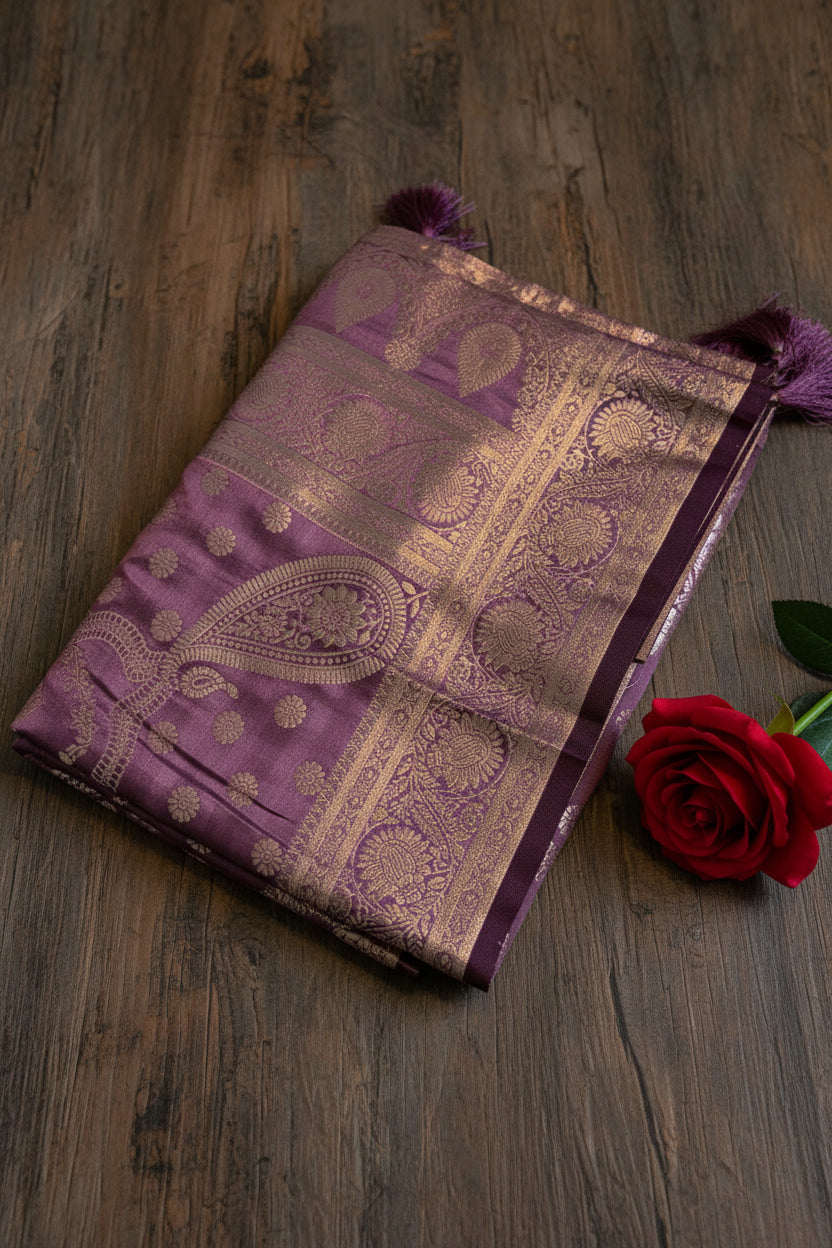 Royal Purple  Soft Silk Saree