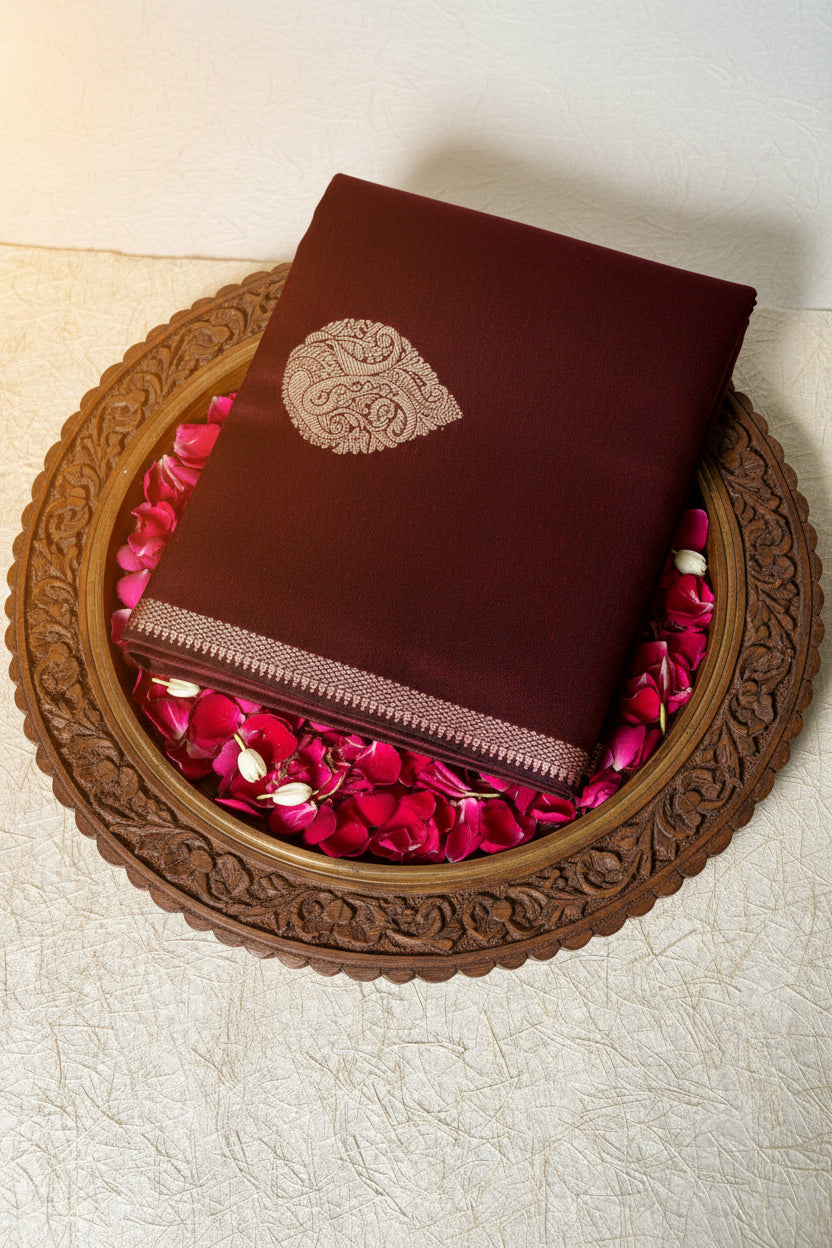 Maroon Soft Silk Saree