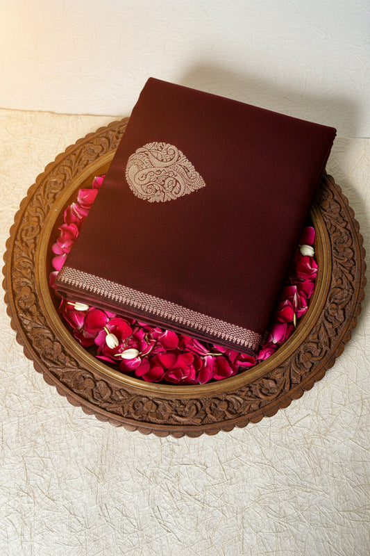 Maroon Soft Silk Saree