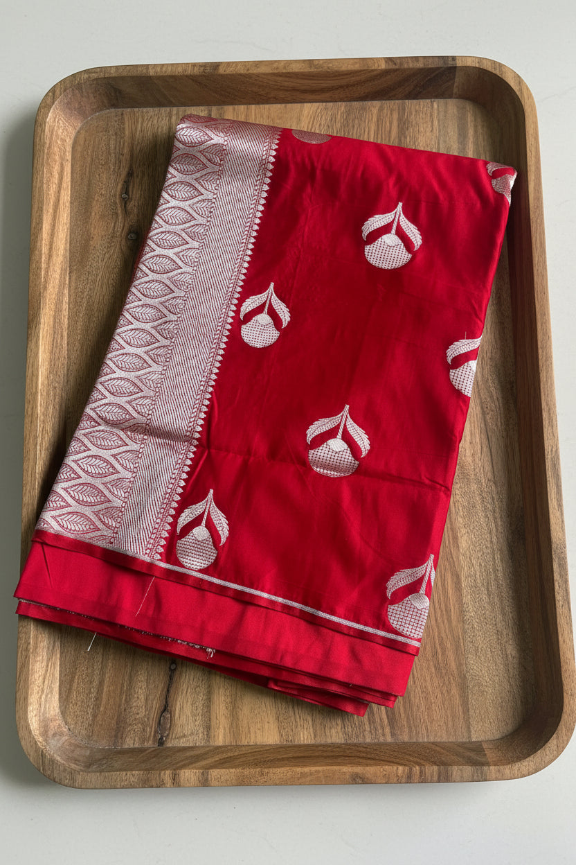 Bridal Red / Sindoor Pure Banarasi Silk Saree