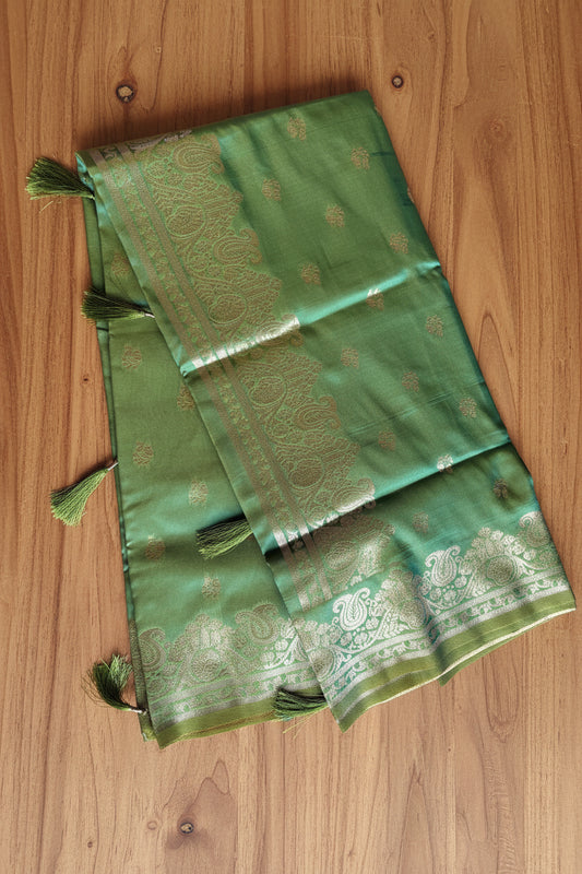 Mehendi Green  Soft Silk Saree