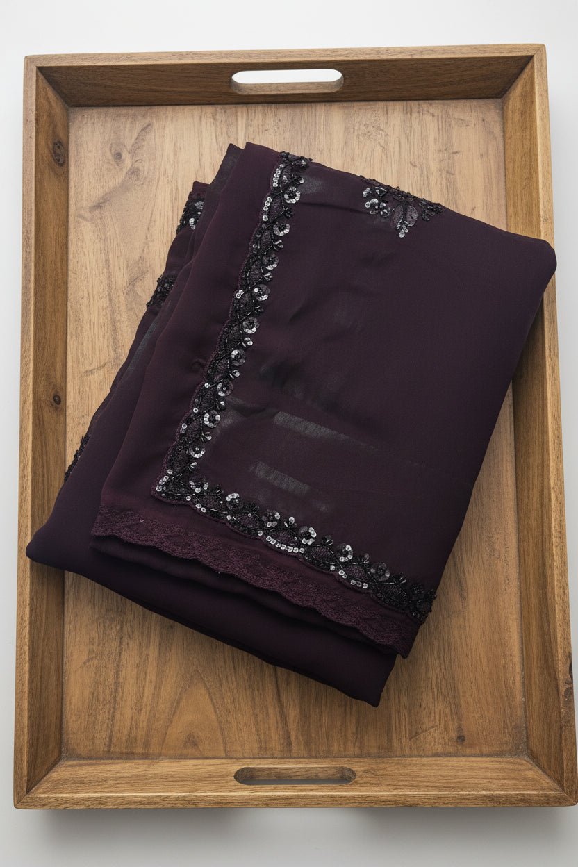 Purpalish Pure Crushed Tissue Silk Saree