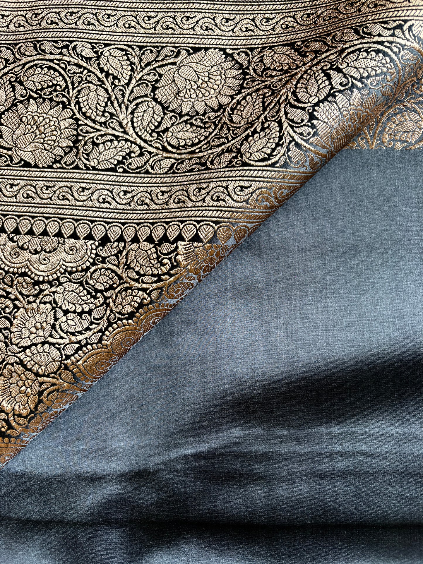 Ice Blue Pure Banarasi Mushroom Silk Set