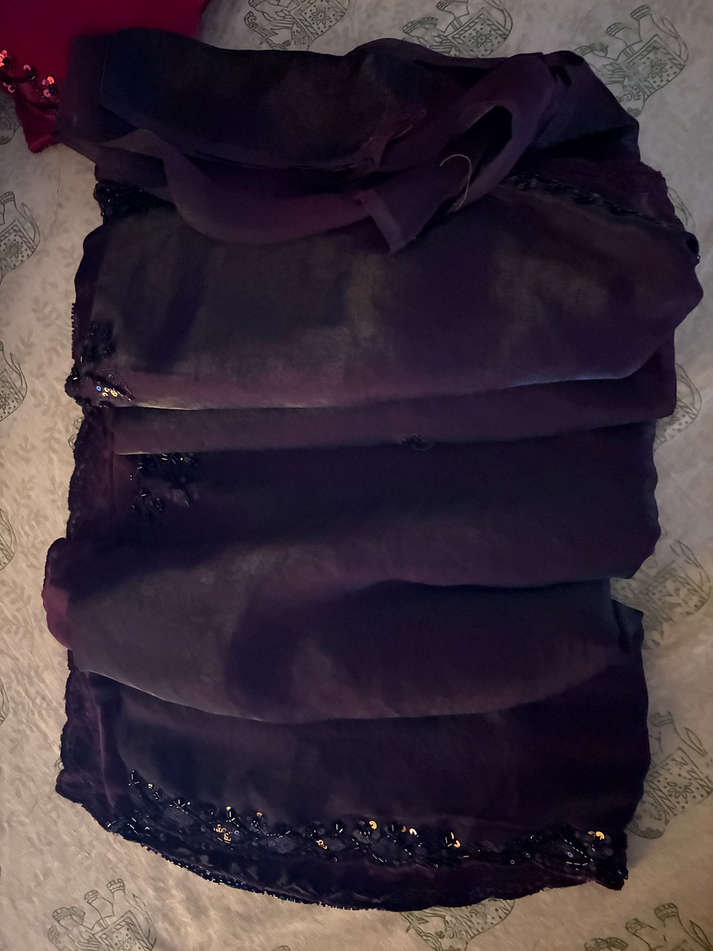 Purpalish Pure Crushed Tissue Silk Saree