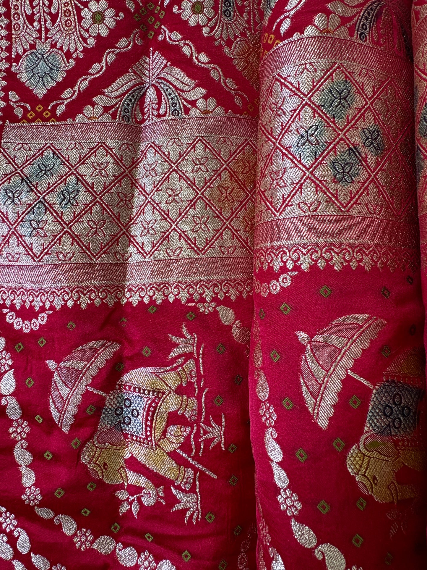 Maroon Banarasi Silk Saree