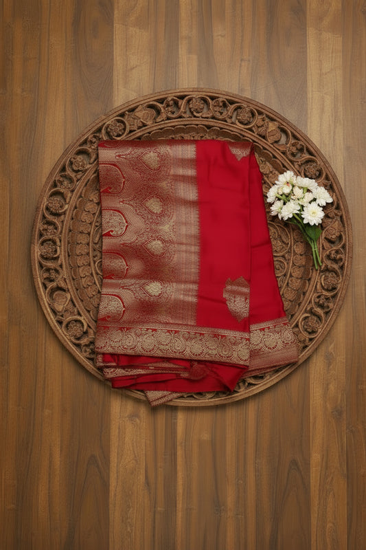 Bridal Red Pure Silk