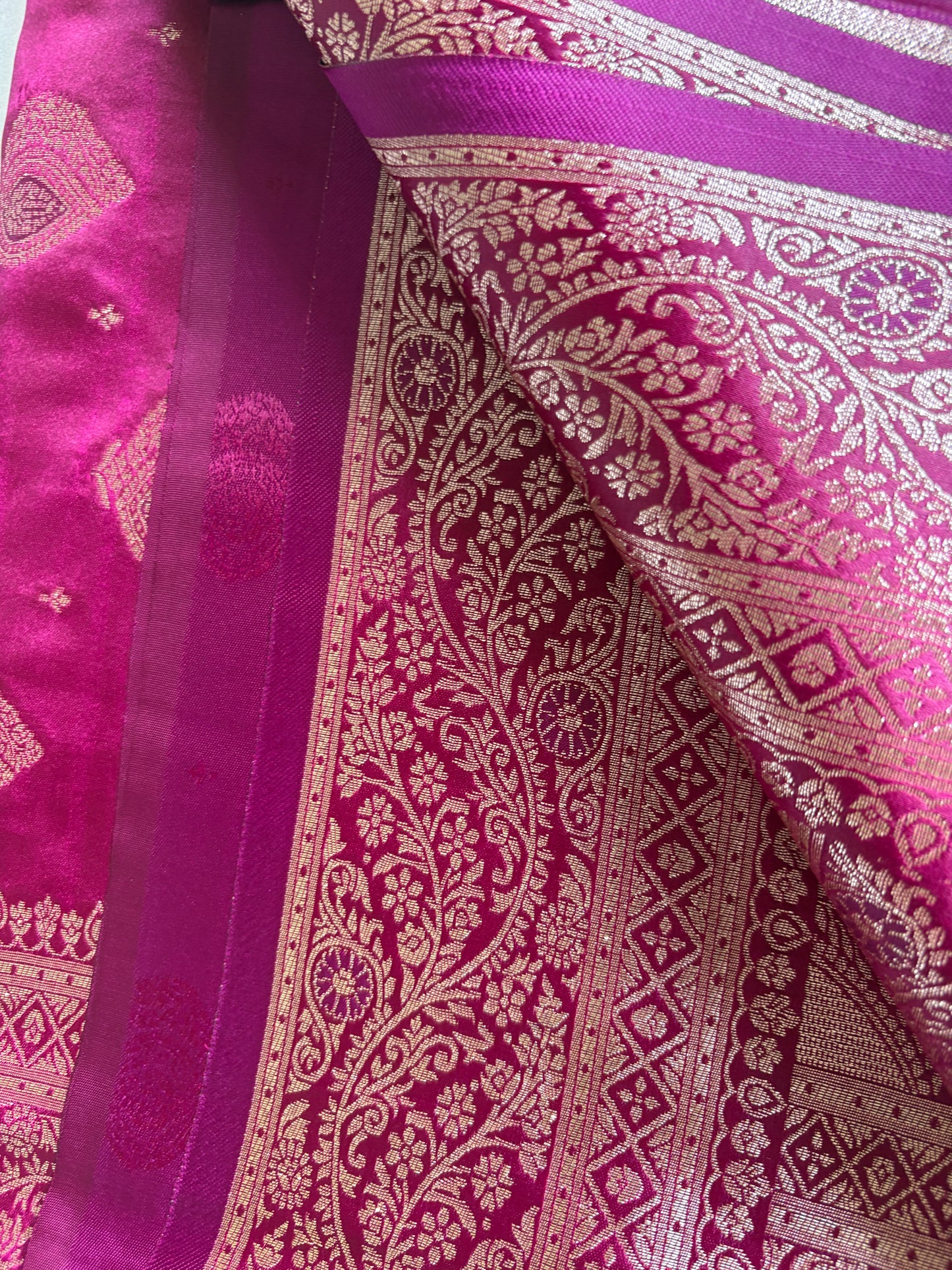 Deep Maroon / Wine Pure Banarasi Silk Saree