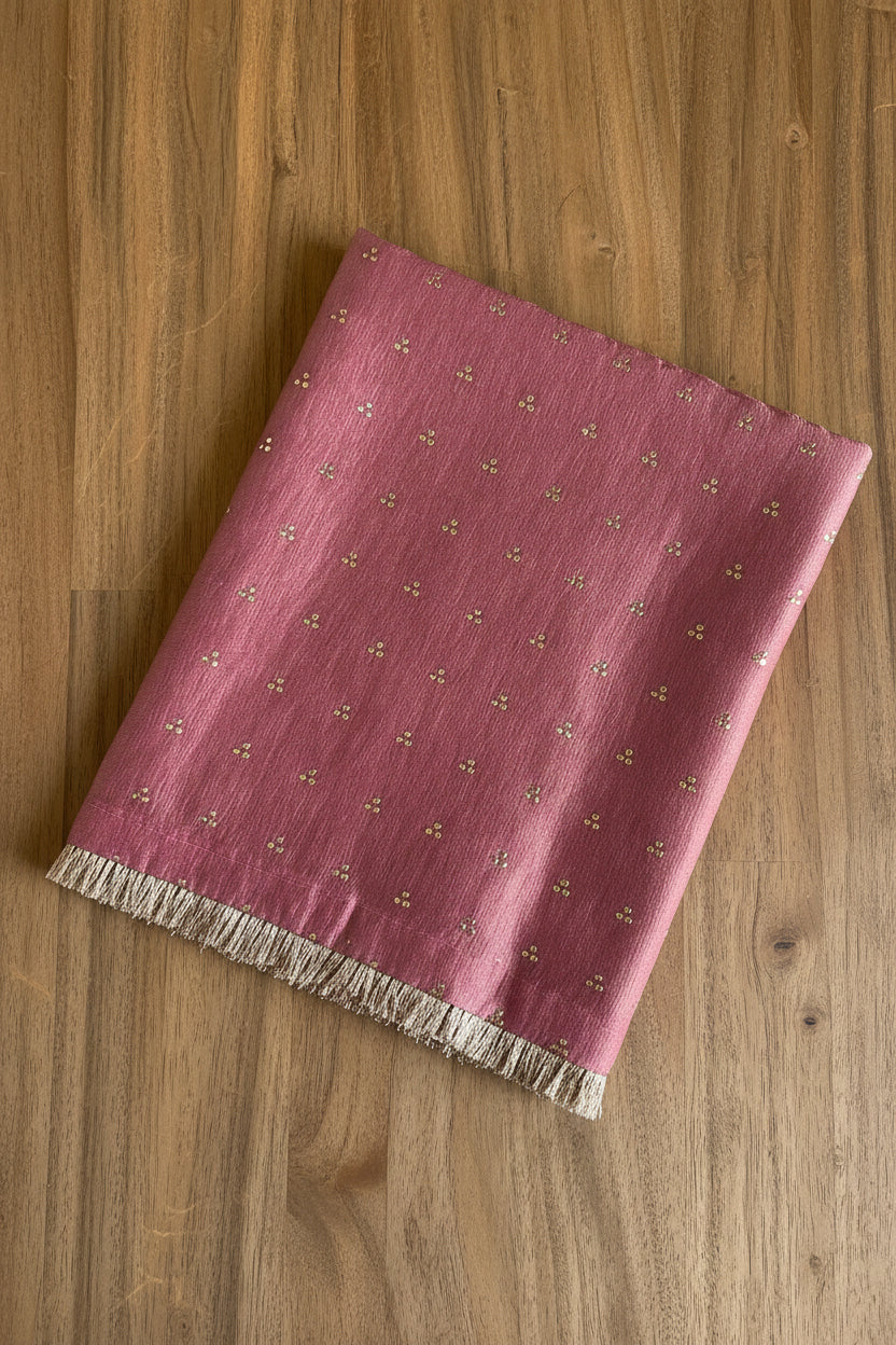 Wine/Maroon Pure Tissue Silk Saree