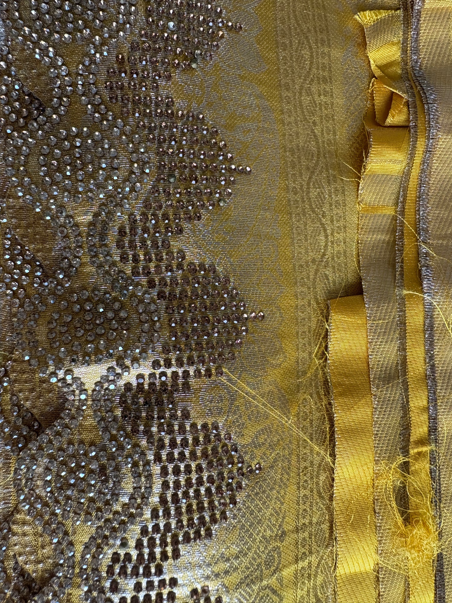 Antique Gold Pure silk Saree