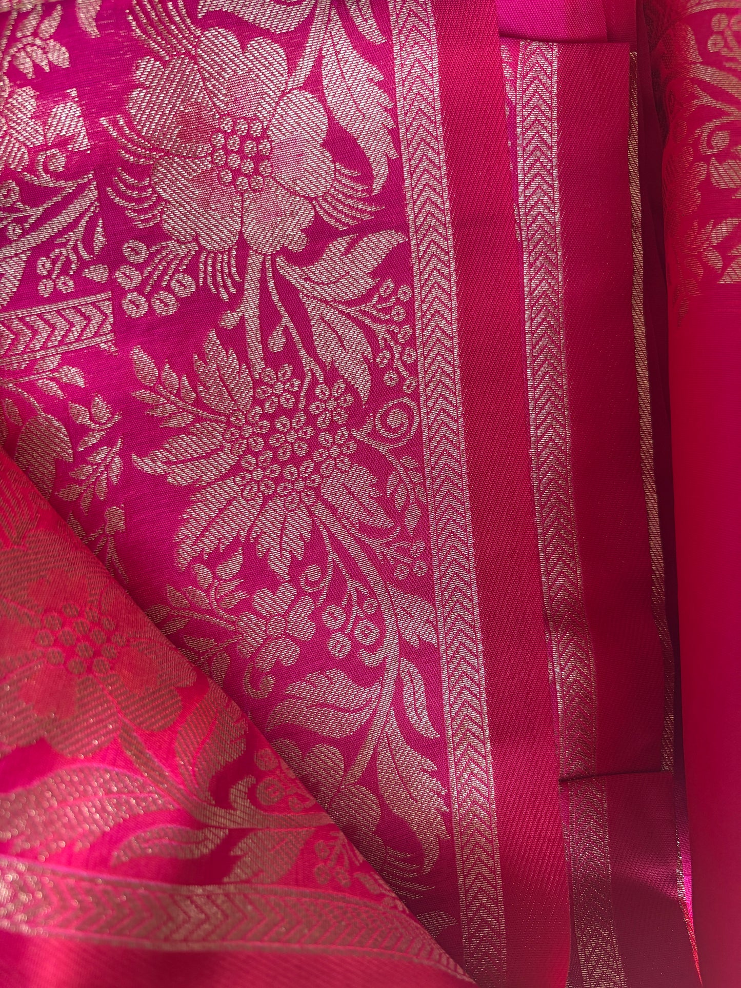 Rani Pink Soft Silk Saree