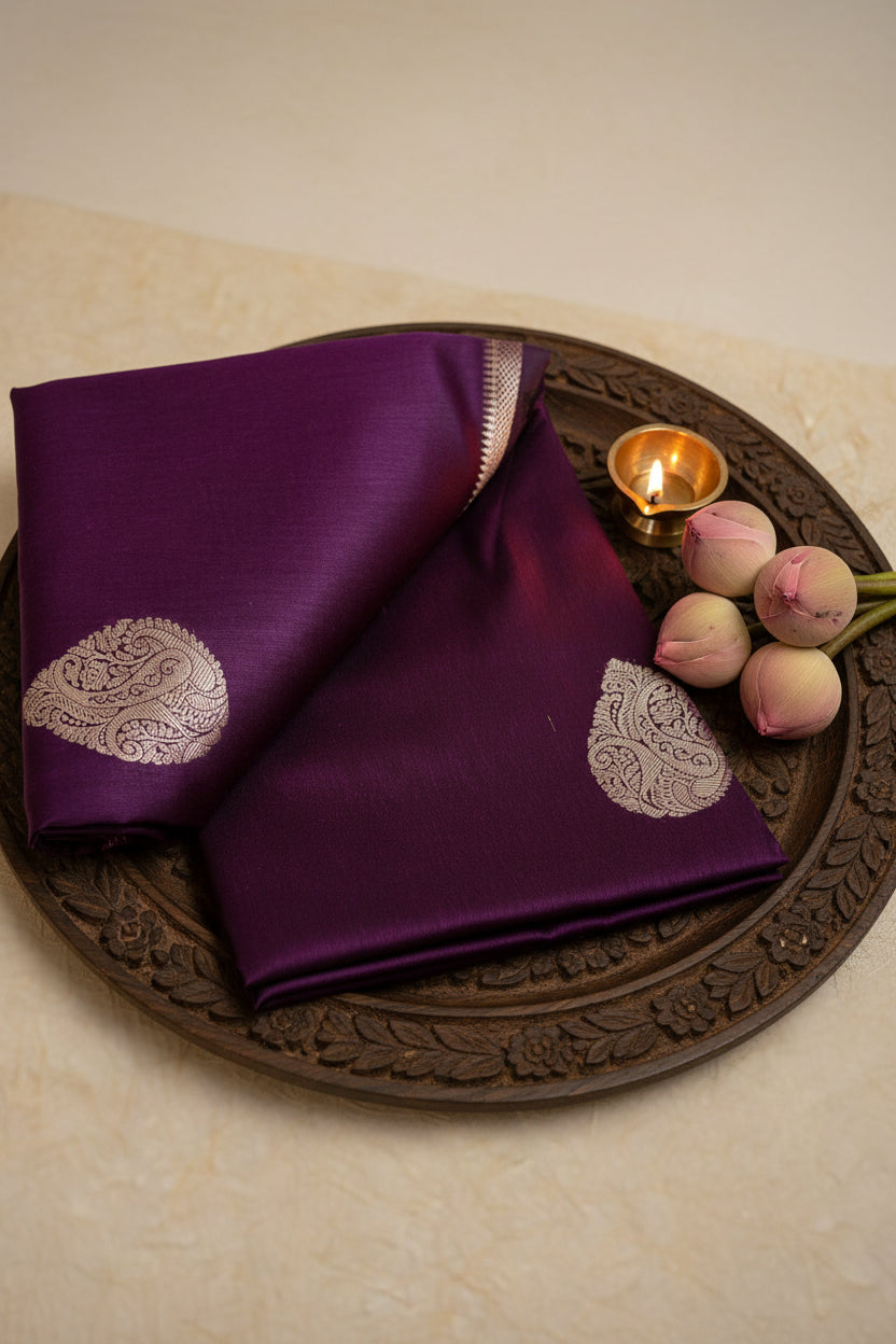 Deep Purple Soft Silk Saree