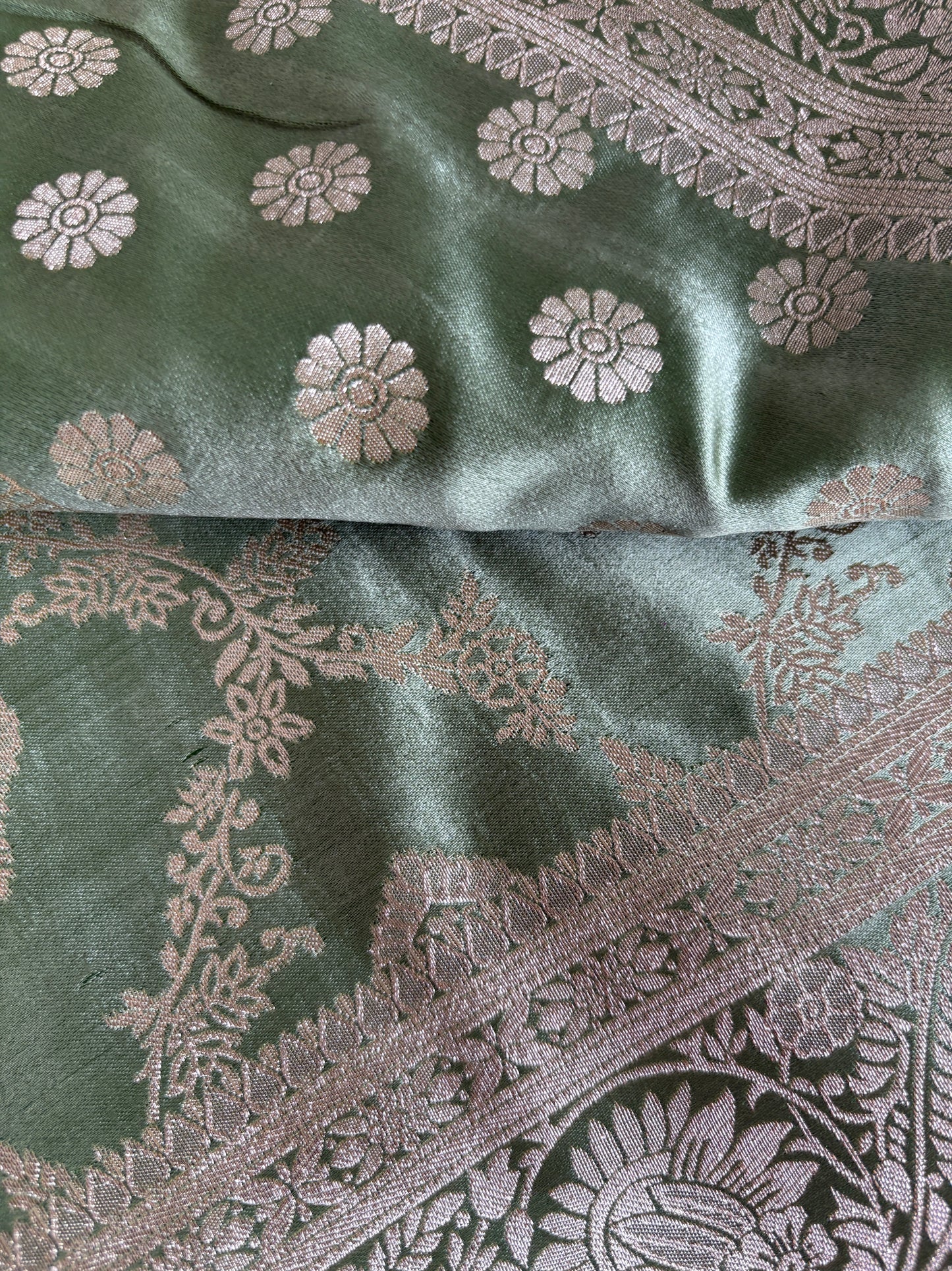 Light Green Soft  Silk Saree