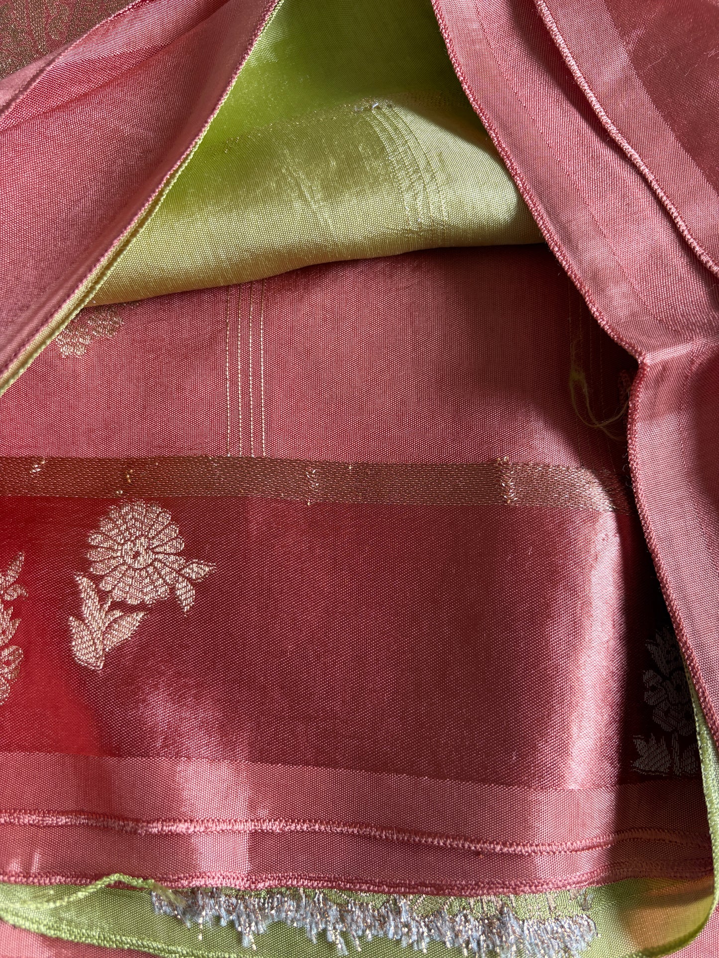 Rust / Copper Pure Banarasi Silk Saree