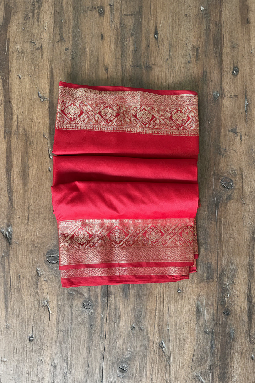 Bridal Red Soft Silk Saree