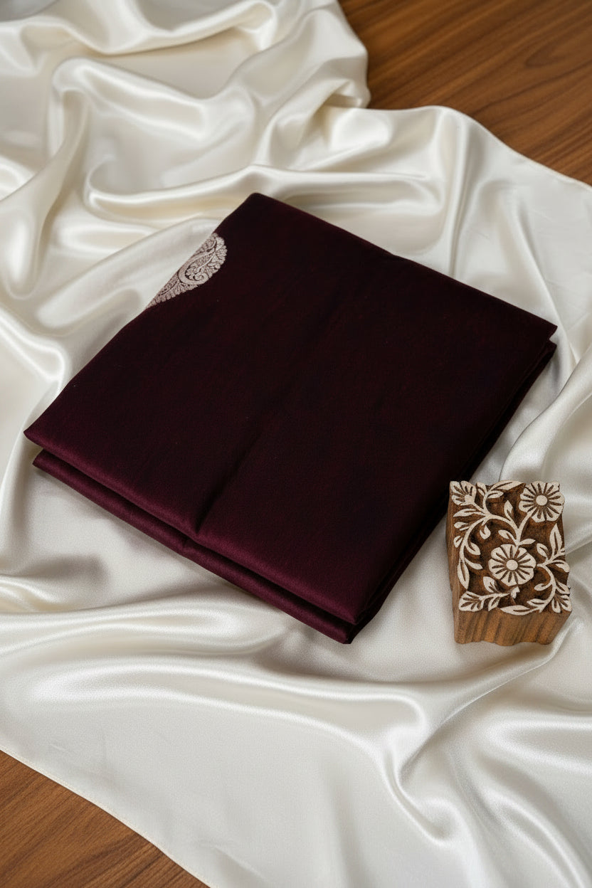Maroon Soft Silk Saree