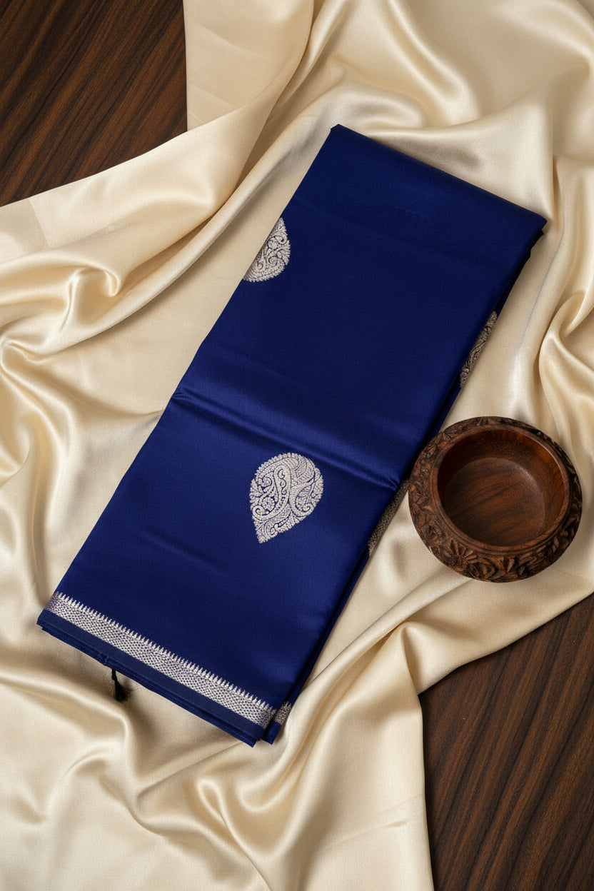 Royal Blue Soft Silk Saree
