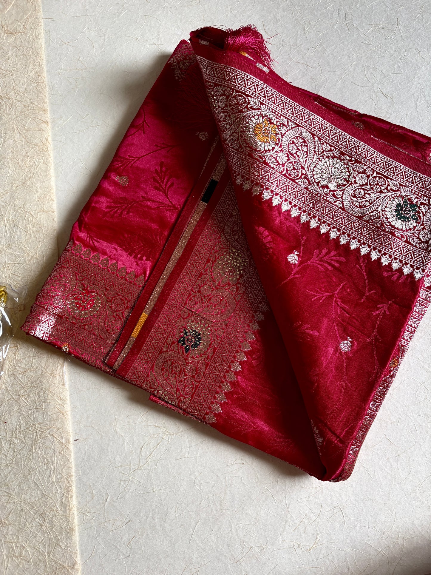 Bridal Rani Pink Soft Silk Saree